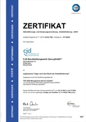 Zertifikat AZAV CJD BBW Gera