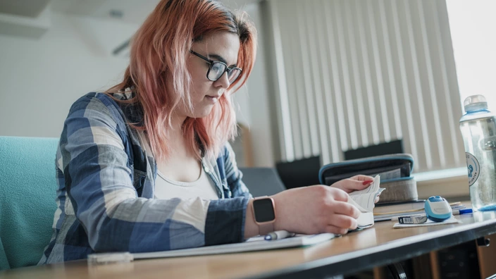 Auszubildende im Unterricht.