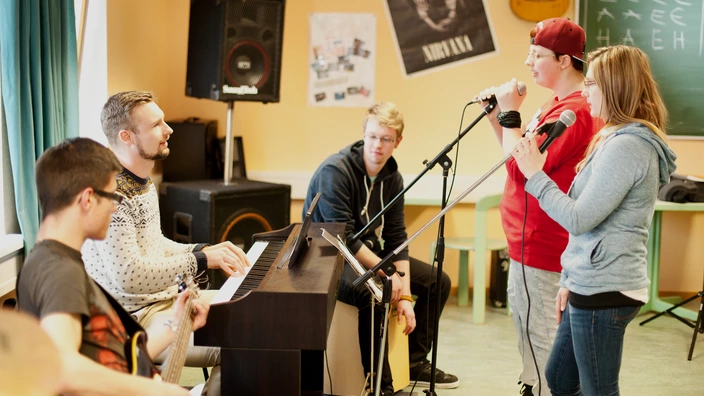 Musikgruppe im Freizeitbereich des CJD BBW Gera