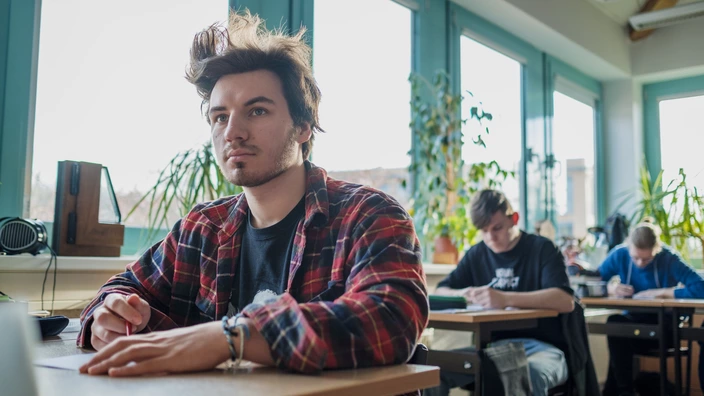 Auszubildende im Unterricht.